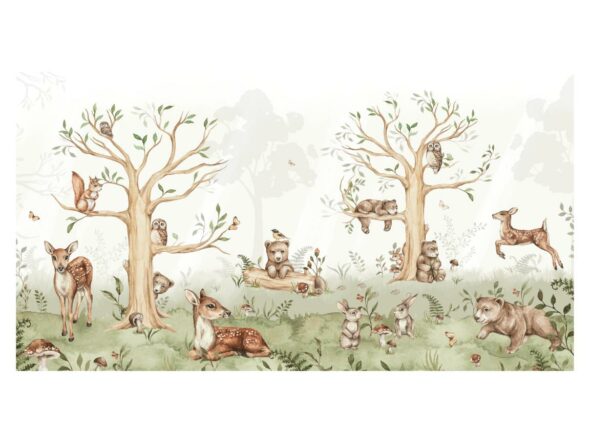 Tapeta leśne zwierzęta na ścianę